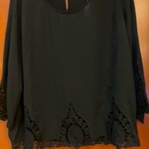 Black lace blouse